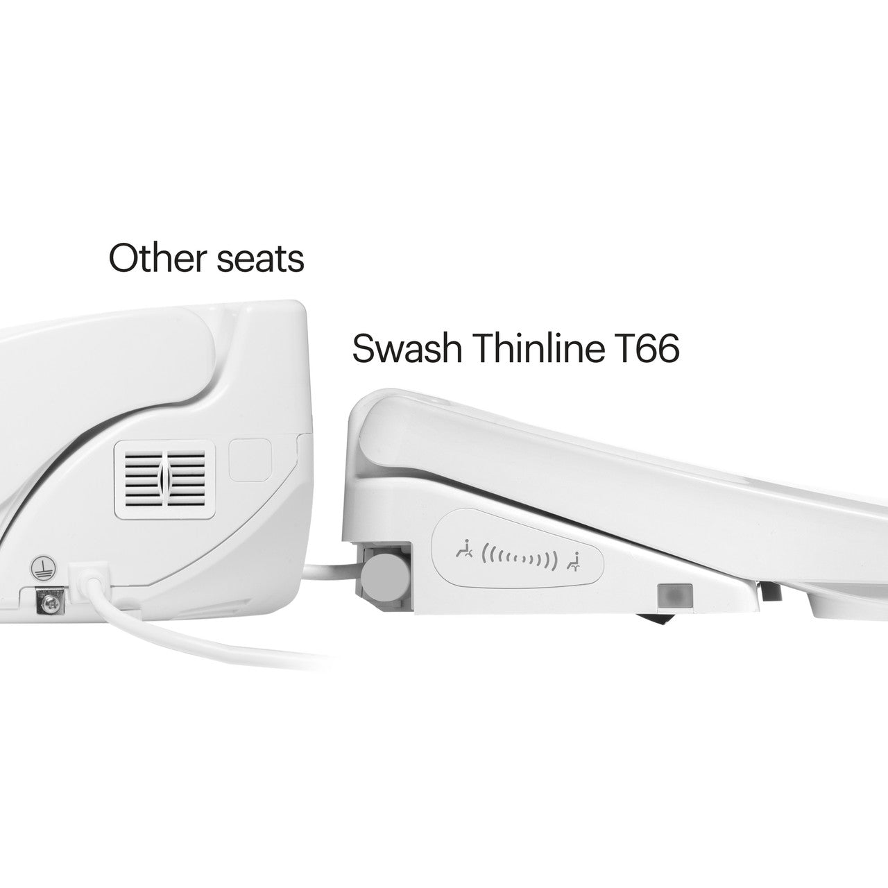 Brondell Swash Eco Thinline T66 Luxury Bidet Seat - With Remote Control