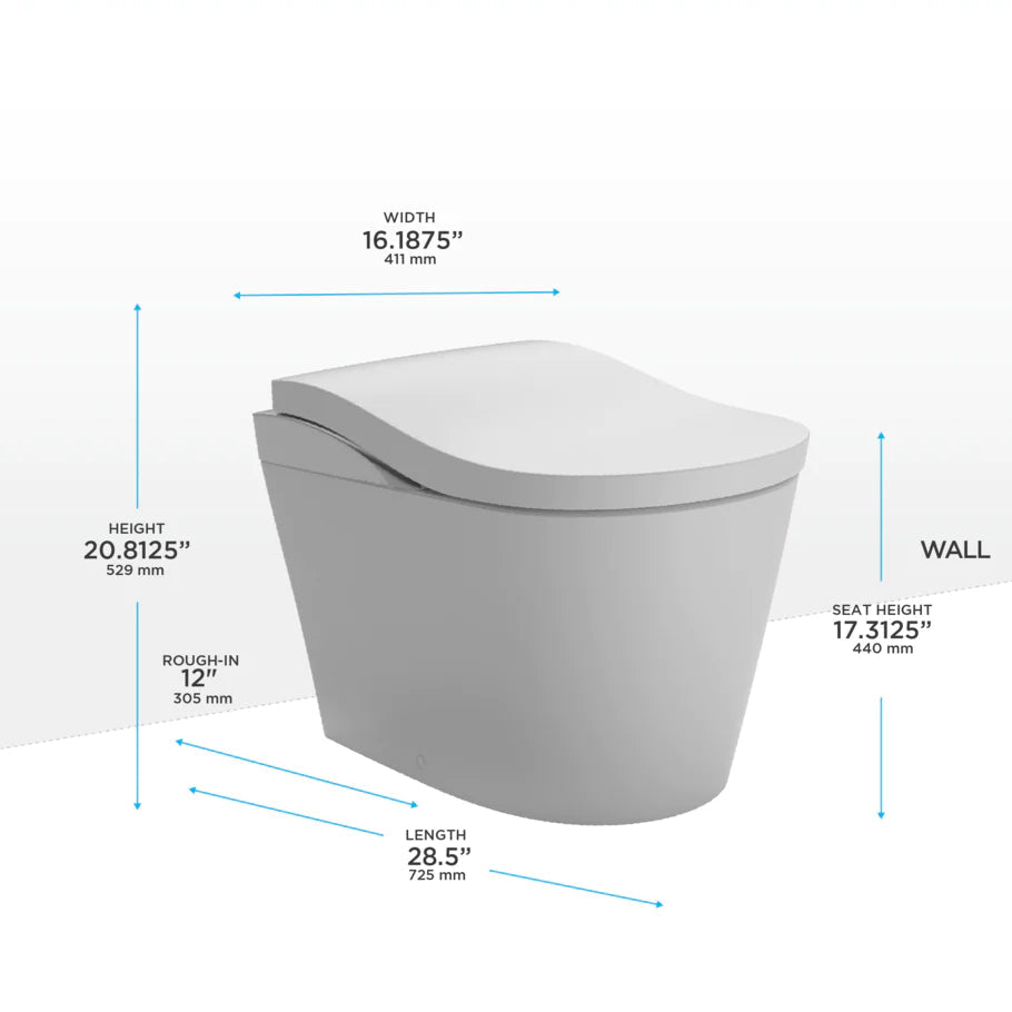 TOTO Neorest LS Dual Flush 1.0 & 0.8 Gpf Integrated Bidet Toilet, Cotton White - MS8732CUMFG#01B, MS8732CUMFG#01N, MS8732CUMFG#01S