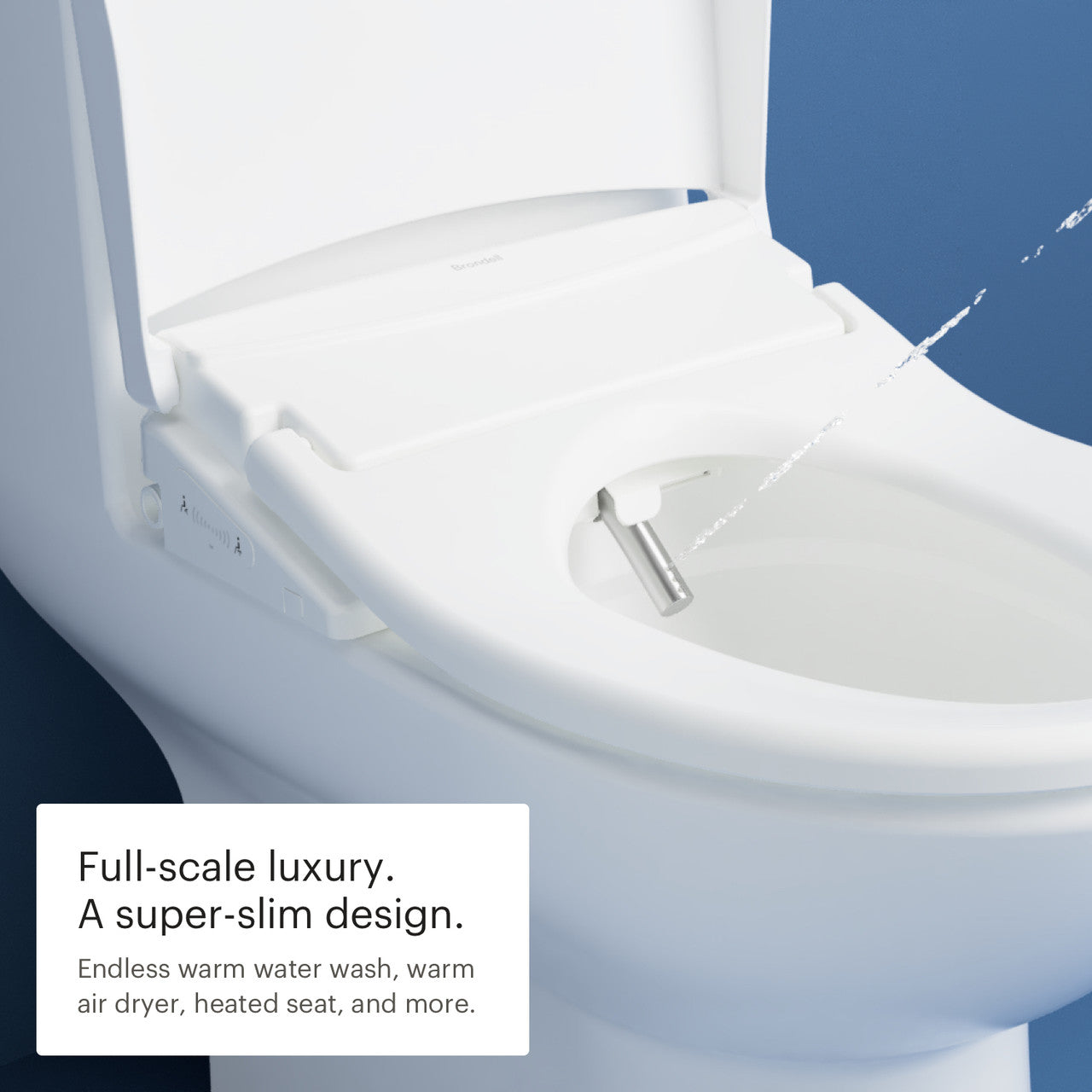 Brondell Swash Eco Thinline T66 Luxury Bidet Seat - With Remote Control