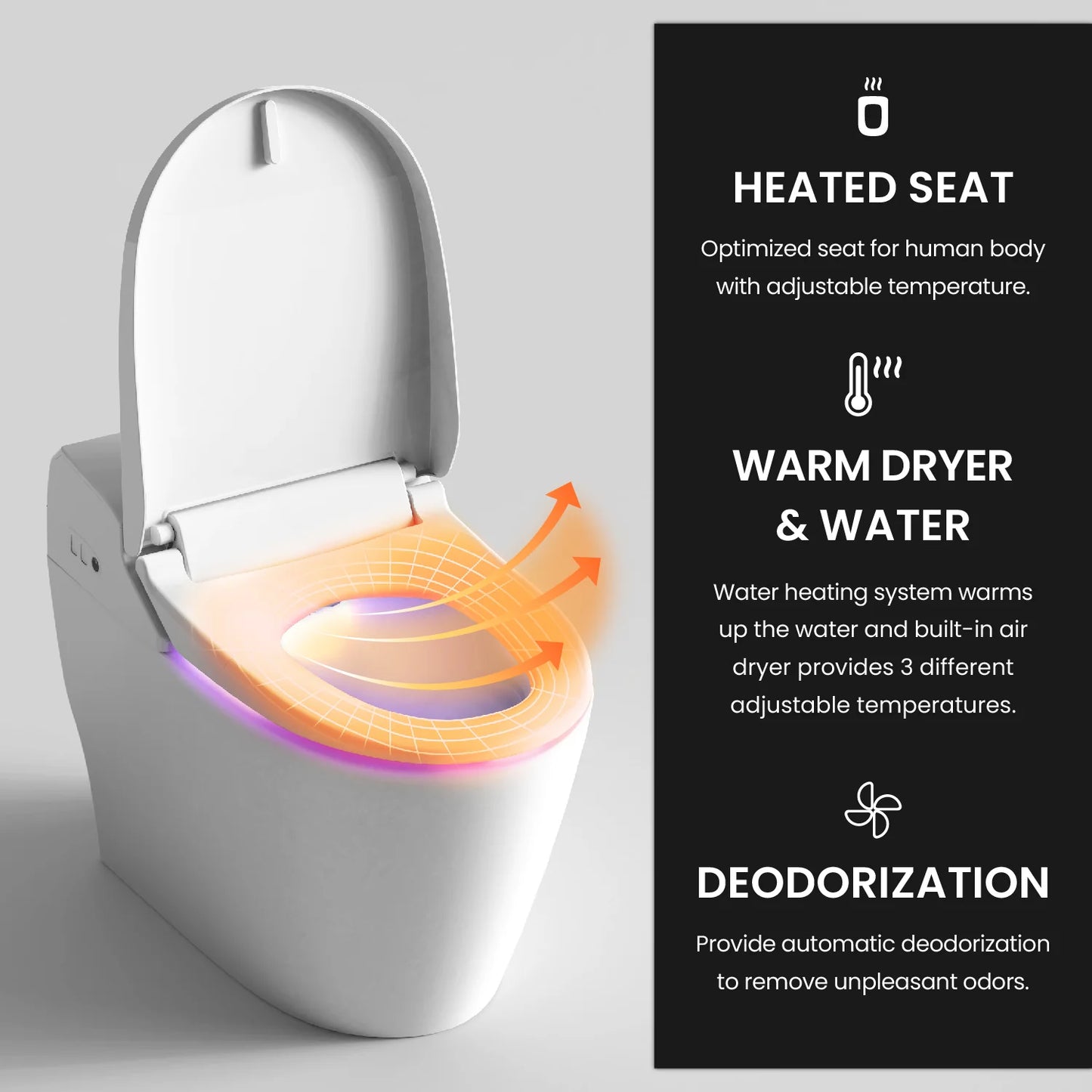 VOVO TCB-8100W Integrated Smart Bidet Toilet