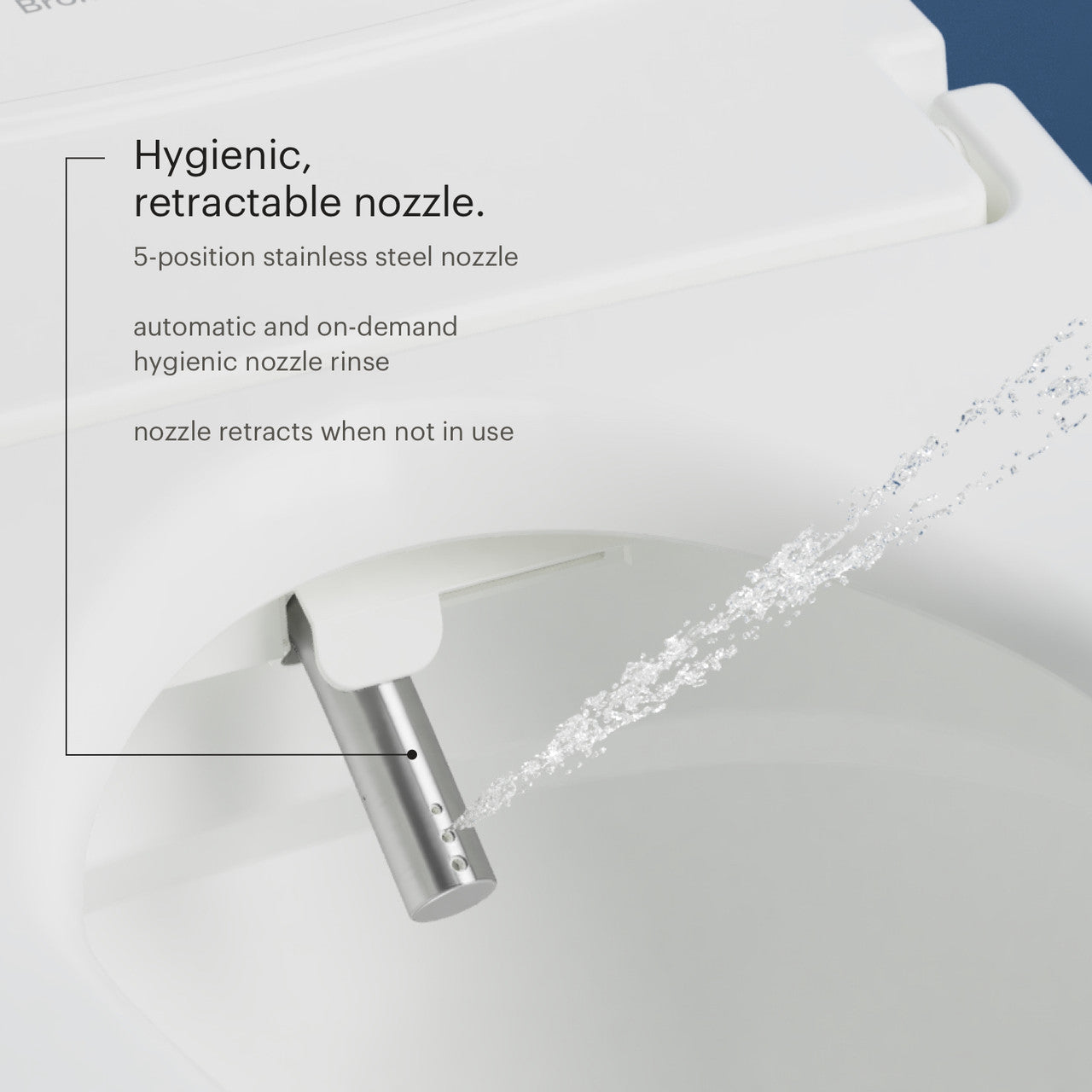 Brondell Swash Eco Thinline T66 Luxury Bidet Seat - With Remote Control