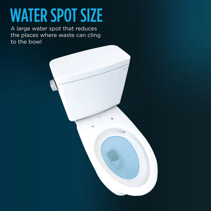 TOTO MW7863084CEFG#01 Drake Transitional Washlet+ 1.28 GPF Elongated Two-Piece Toilet with Washlet C5 Bidet Seat