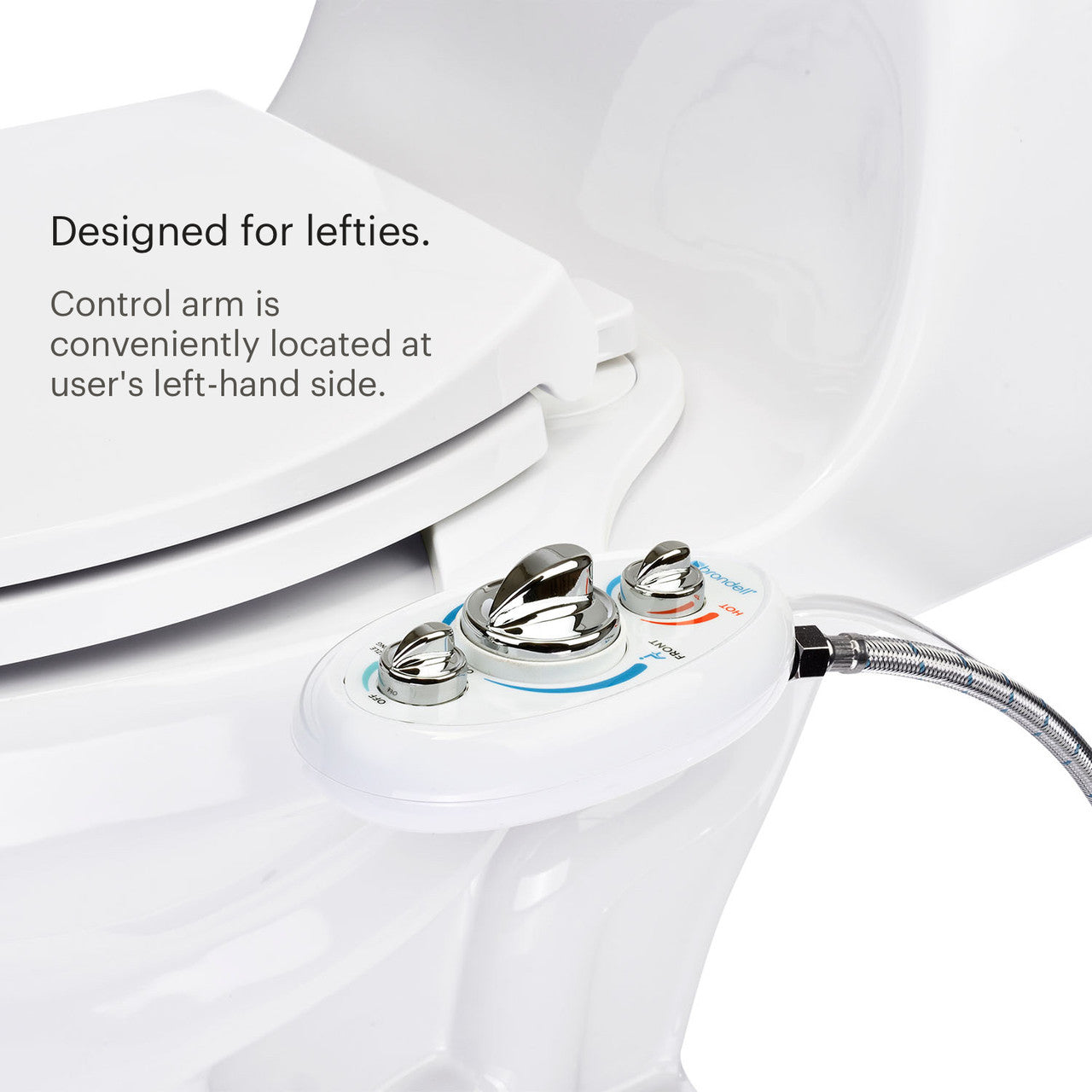 SouthSpa Advanced Warm Water Left-Handed Bidet Attachment with Dual Nozzles