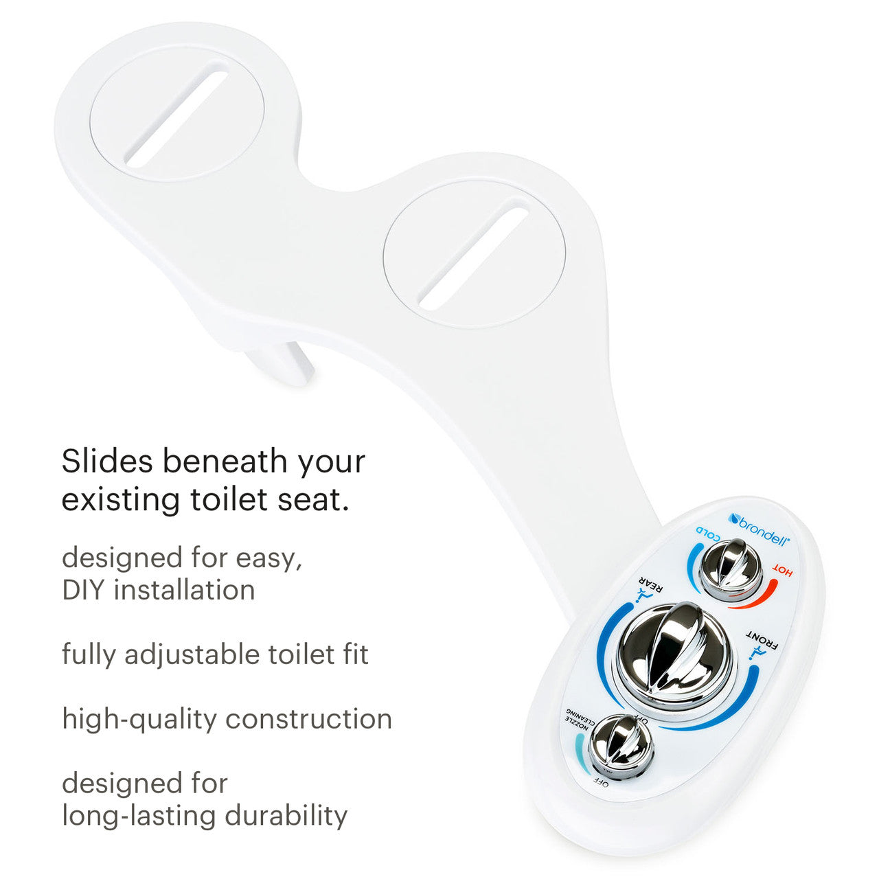 SouthSpa Advanced Warm Water Left-Handed Bidet Attachment with Dual Nozzles
