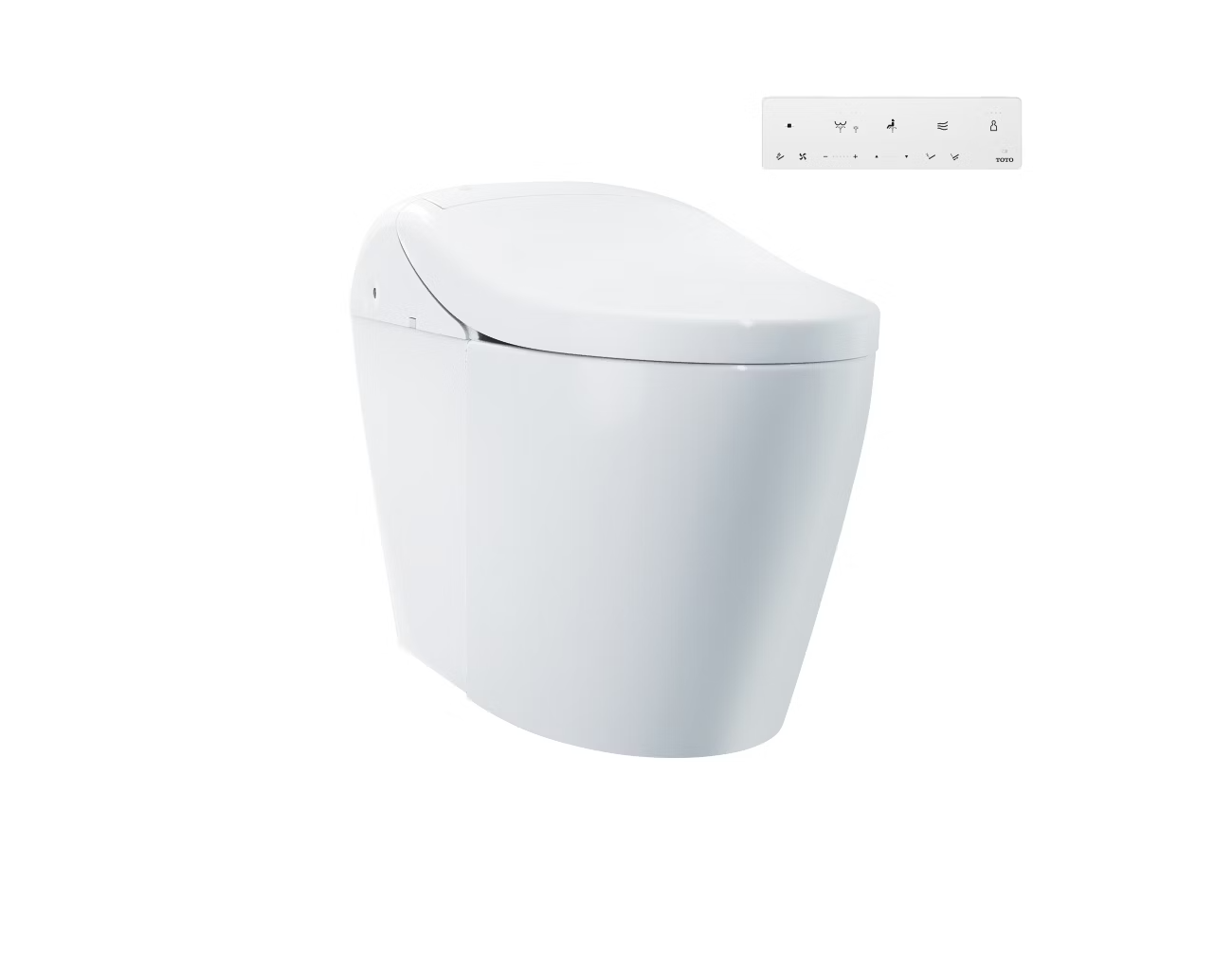 TOTO Washlet G5A 1.2 & 1.0 GPF Smart Toilet with Integrated Bidet Seat and CEFIONTECT, Cotton White - MS7631CEMFG#01