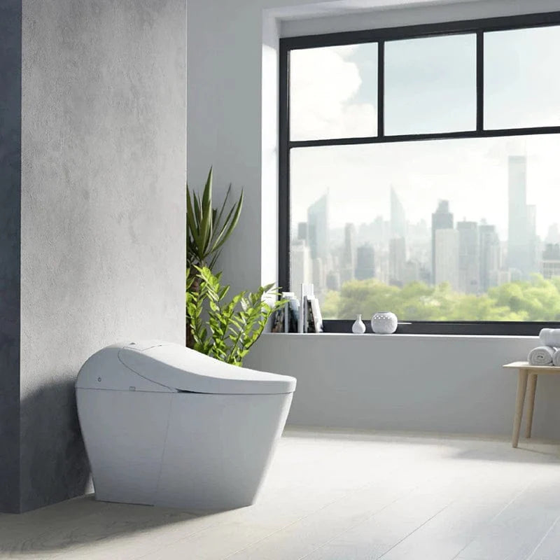 TOTO Washlet G5A 1.2 & 1.0 GPF Smart Toilet with Integrated Bidet Seat and CEFIONTECT, Cotton White - MS7631CEMFG#01