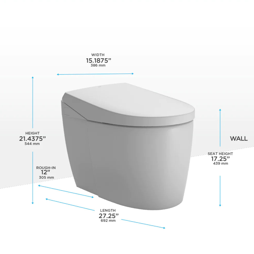 TOTO Neorest AS MS8551CUMFG#01 Dual Flush 1.0 & 0.8 Gpf Integrated Bidet Toilet - Cotton White