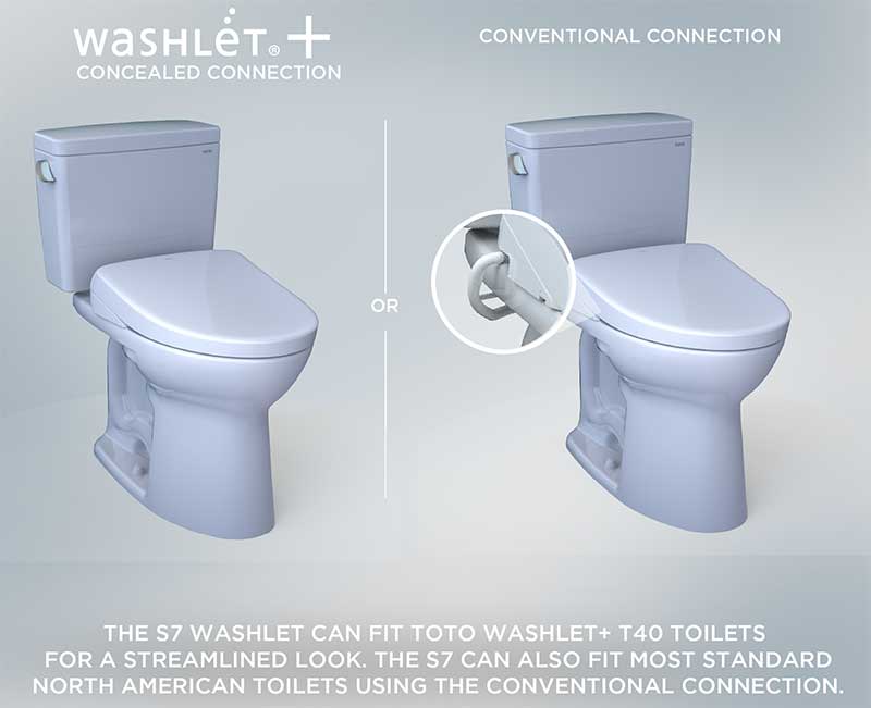 TOTO Washlet S7 Bidet Seat – EWATER+ - SW4726AT40#01, SW4724AT40#01
