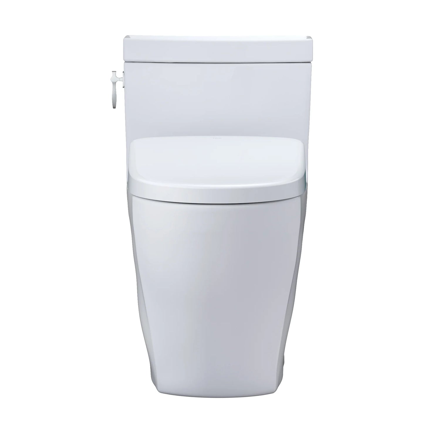 TOTO WASHLET+ Aimes One-Piece Elongated 1.28 GPF Toilet and Contemporary WASHLET S7A Contemporary Bidet Seat, Cotton White - MW6264736CEFG#01, MW6264736CEFGA#01