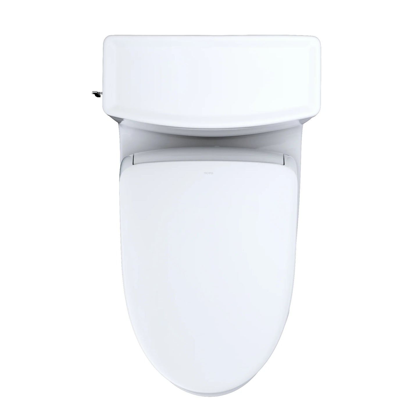 TOTO WASHLET+ Aimes One-Piece Elongated 1.28 GPF Toilet and Contemporary WASHLET S7A Contemporary Bidet Seat, Cotton White - MW6264736CEFG#01, MW6264736CEFGA#01