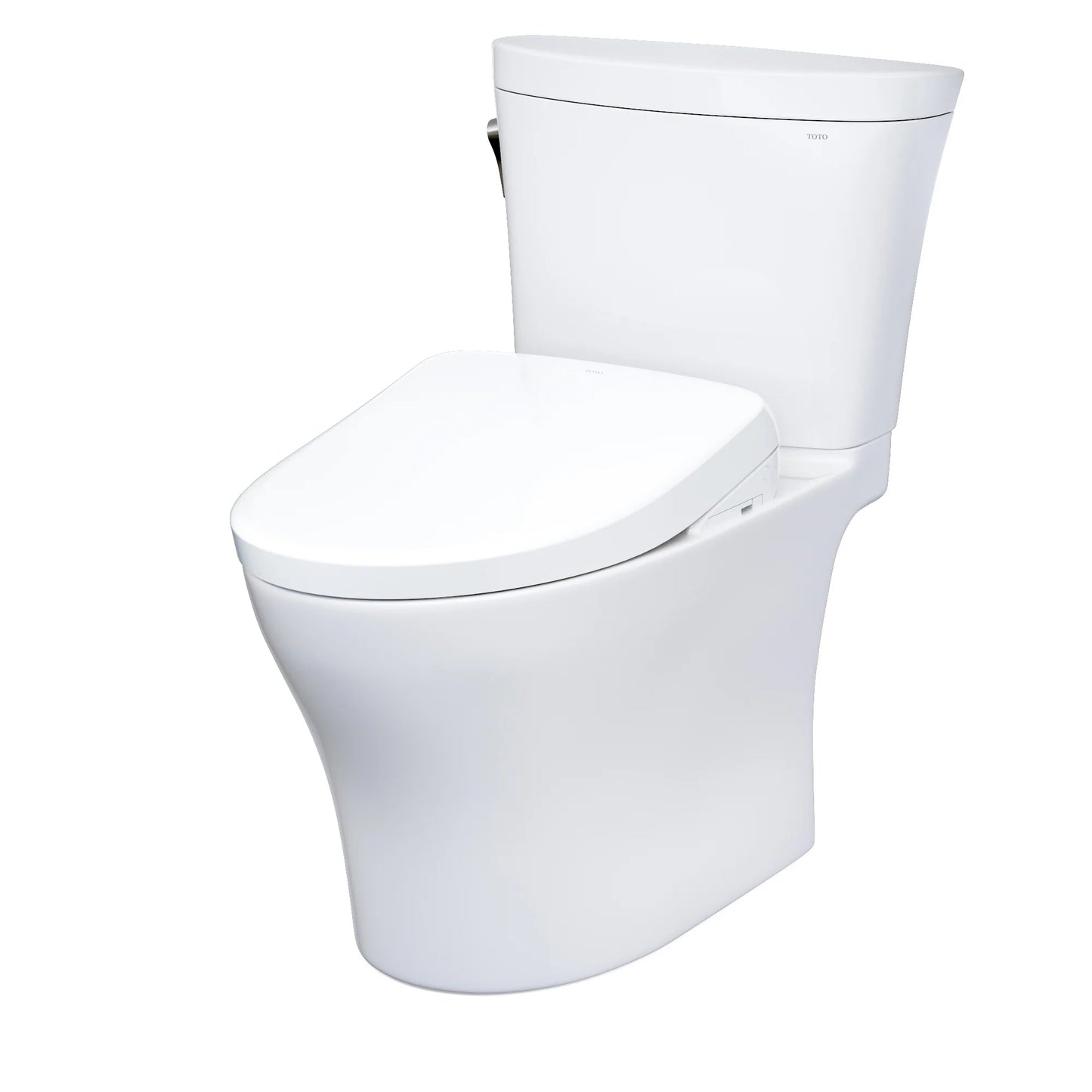 TOTO WASHLET+ Aquia IV Arc Two-Piece Elongated Dual Flush 1.28 and 0.9 GPF Toilet with S7 Contemporary Bidet Seat, Cotton White - MW4484726CEMFGN#01, MW4484726CEMFGNA#01