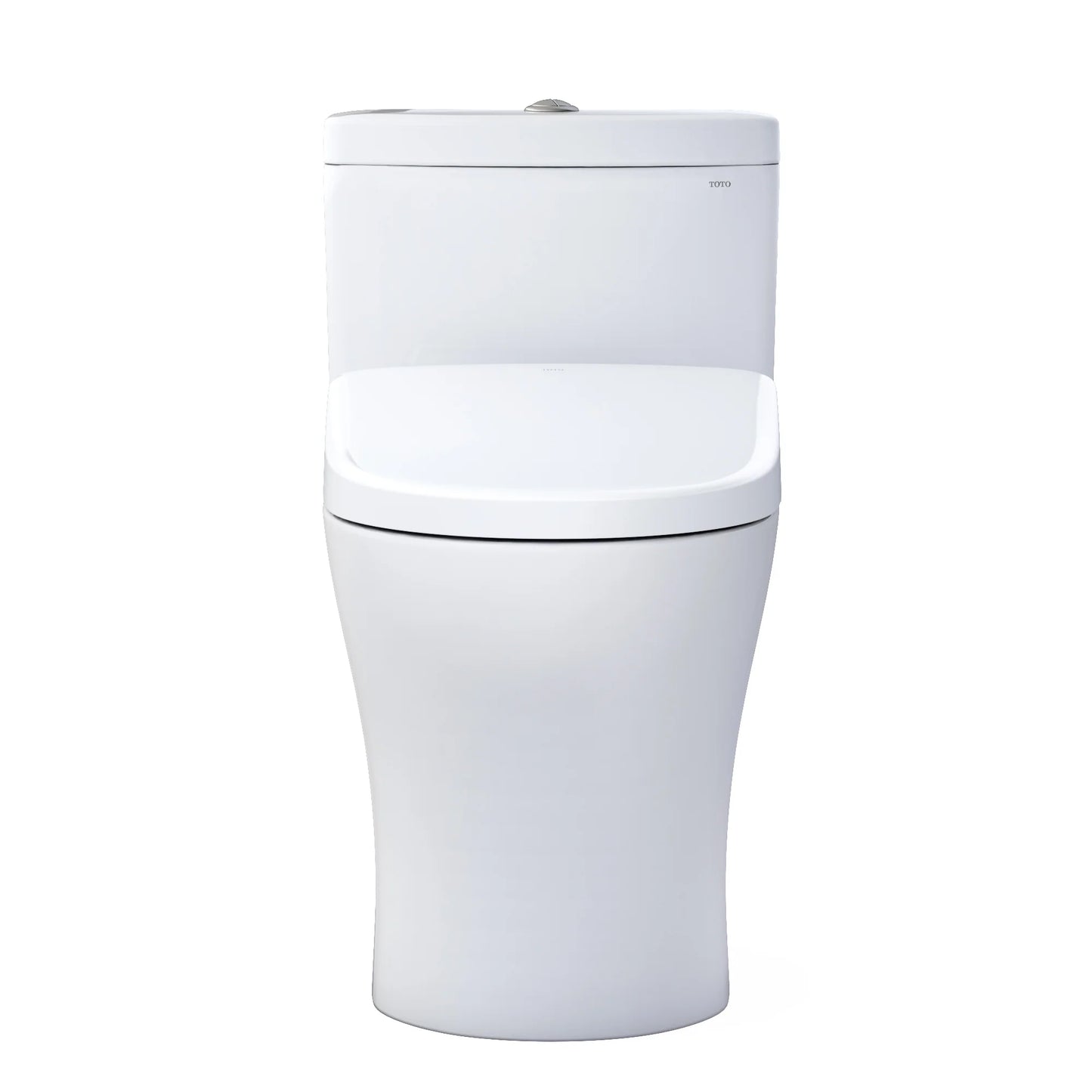 TOTO Washlet+ Aquia IV One-Piece Elongated Dual Flush 1.28 and 0.9 GPF Toilet with S7A Contemporary Electric Bidet Seat, Cotton White - MW6464736CEMFGN#01, MW6464736CEMFGNA#01