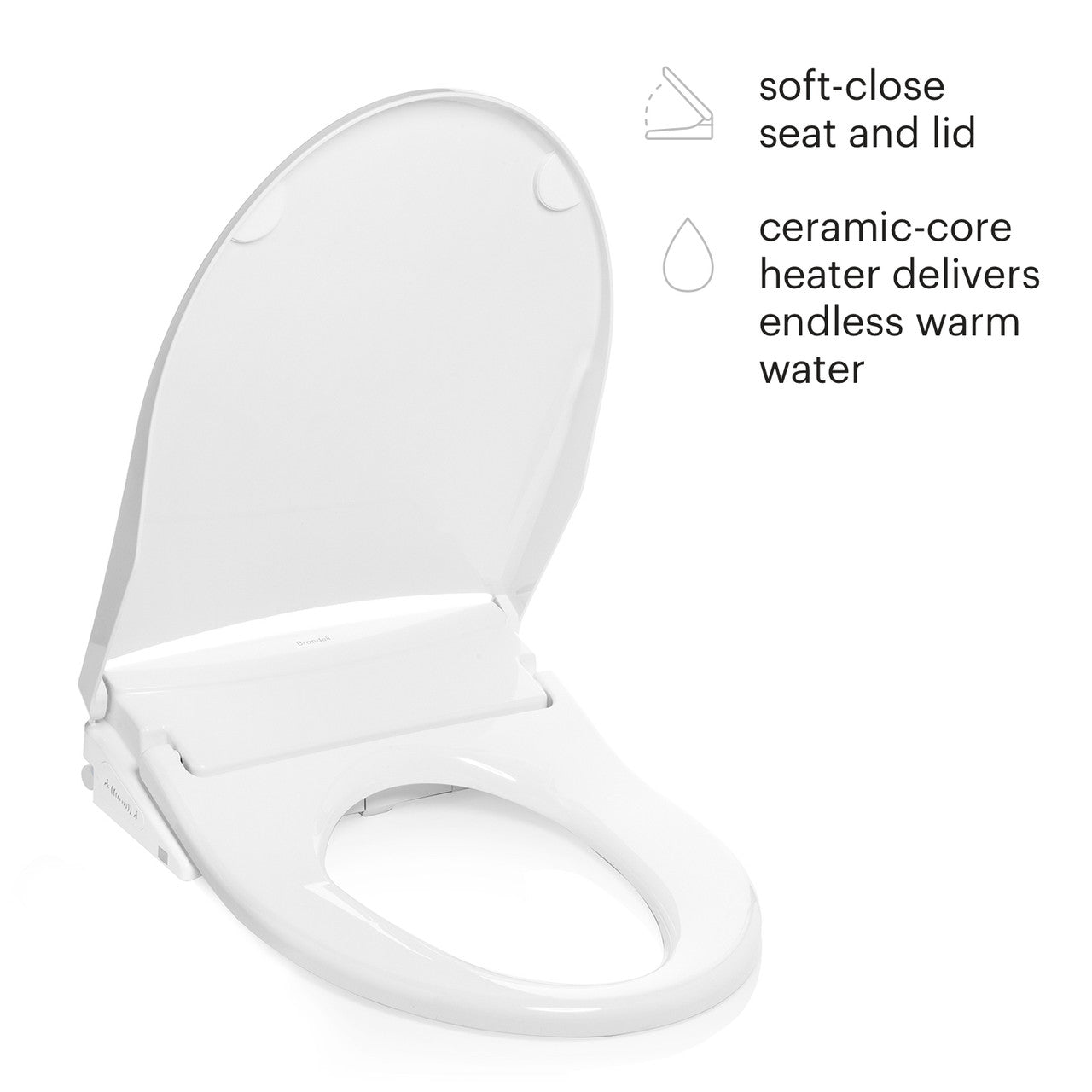 Brondell Swash Thinline T44 Luxury Bidet Seat - Remote Controlled
