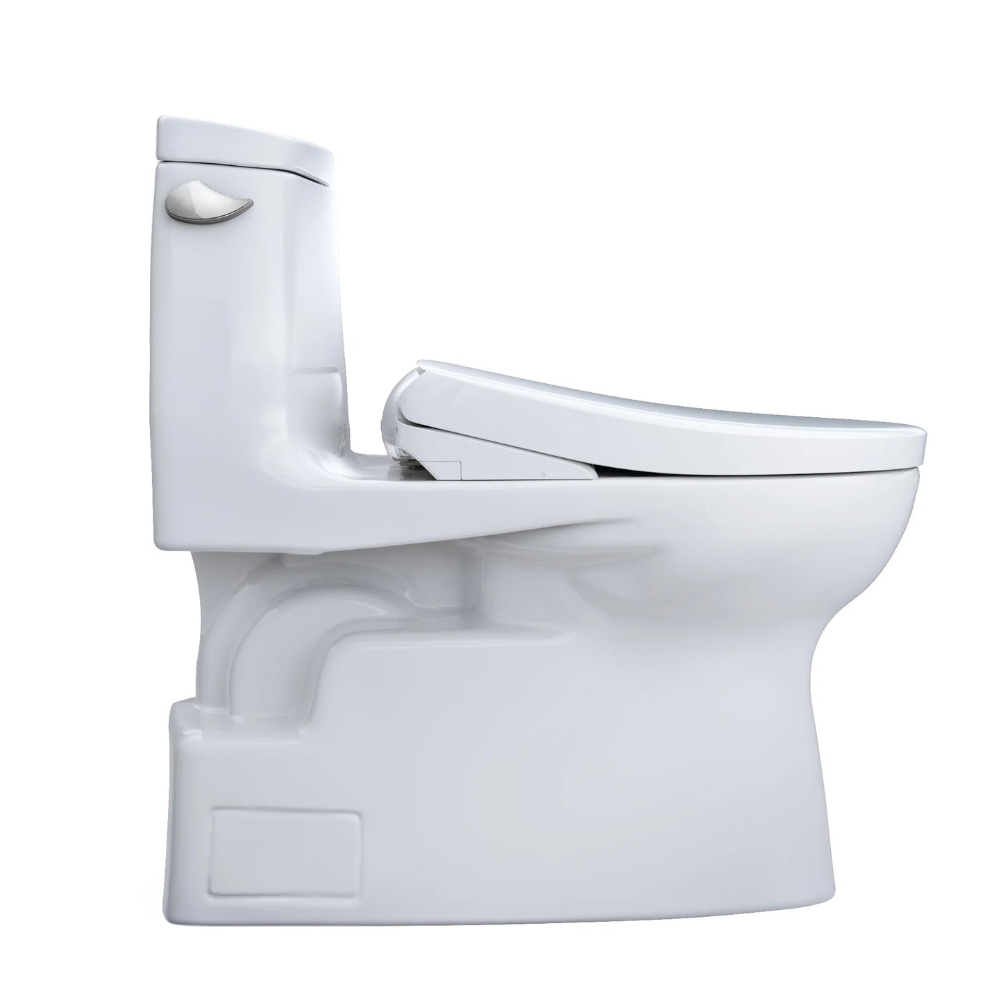 TOTO WASHLET+ Carlyle II 1G One-Piece Elongated 1.0 GPF Toilet and WASHLET+ S7A Contemporary Bidet Seat, Cotton White - MW6144736CUFG#01, MW6144736CUFGA#01