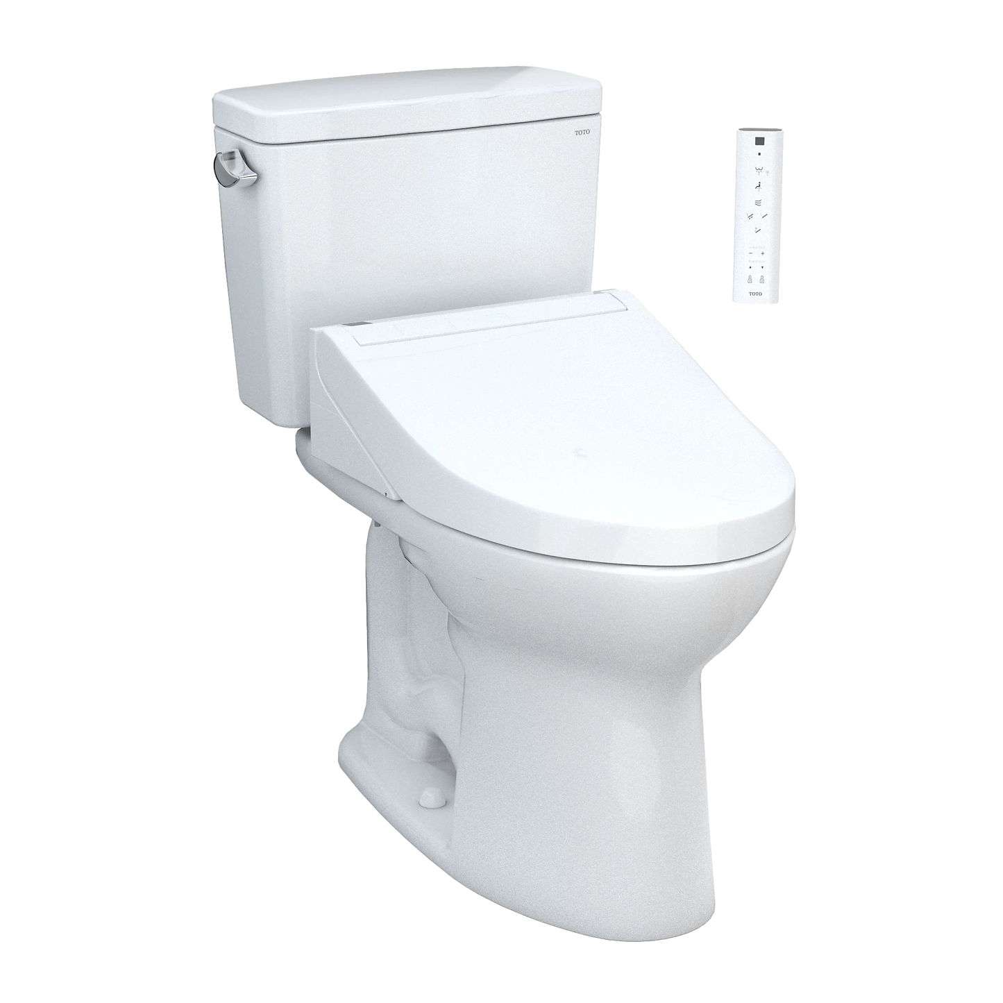 TOTO MW7763084CEFG#01 Drake Washlet+ Two-Piece 1.28 GPF Universal Height Toilet with C5 Bidet Seat