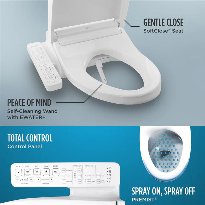 TOTO Aquia IV Washlet+ C2 1.28 Gpf & 0.8 Gpf One or Two-Piece