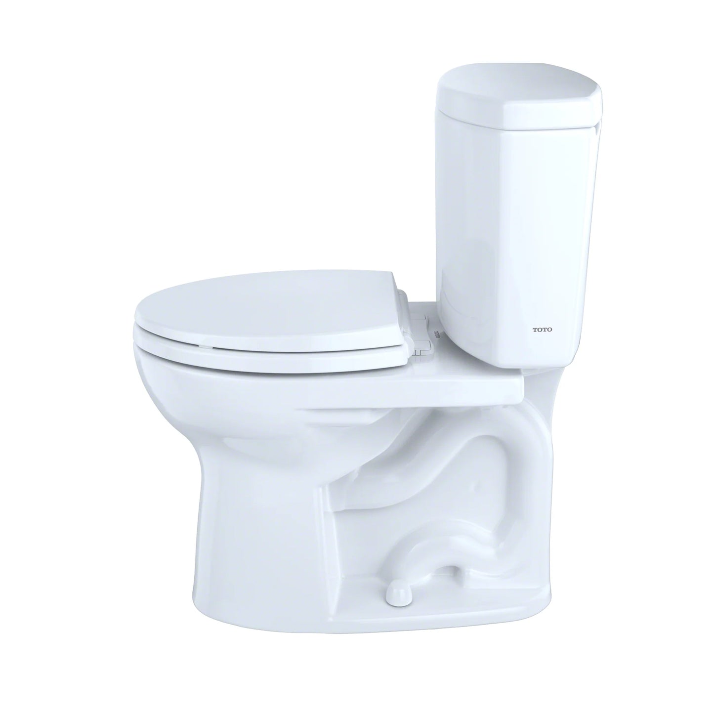 TOTO Drake II Two-Piece Elongated 1.28 Gpf Toilet - Cotton White - Washlet+ Ready