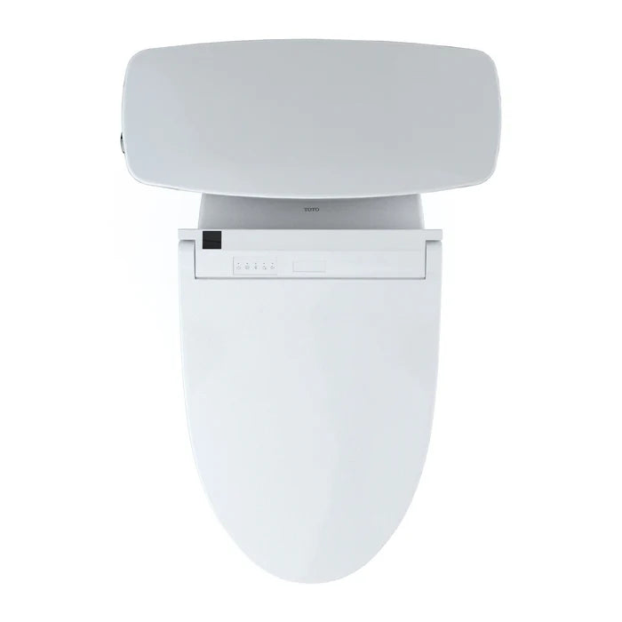 TOTO MW7863084CEFG#01 Drake Transitional Washlet+ 1.28 GPF Elongated Two-Piece Toilet with Washlet C5 Bidet Seat