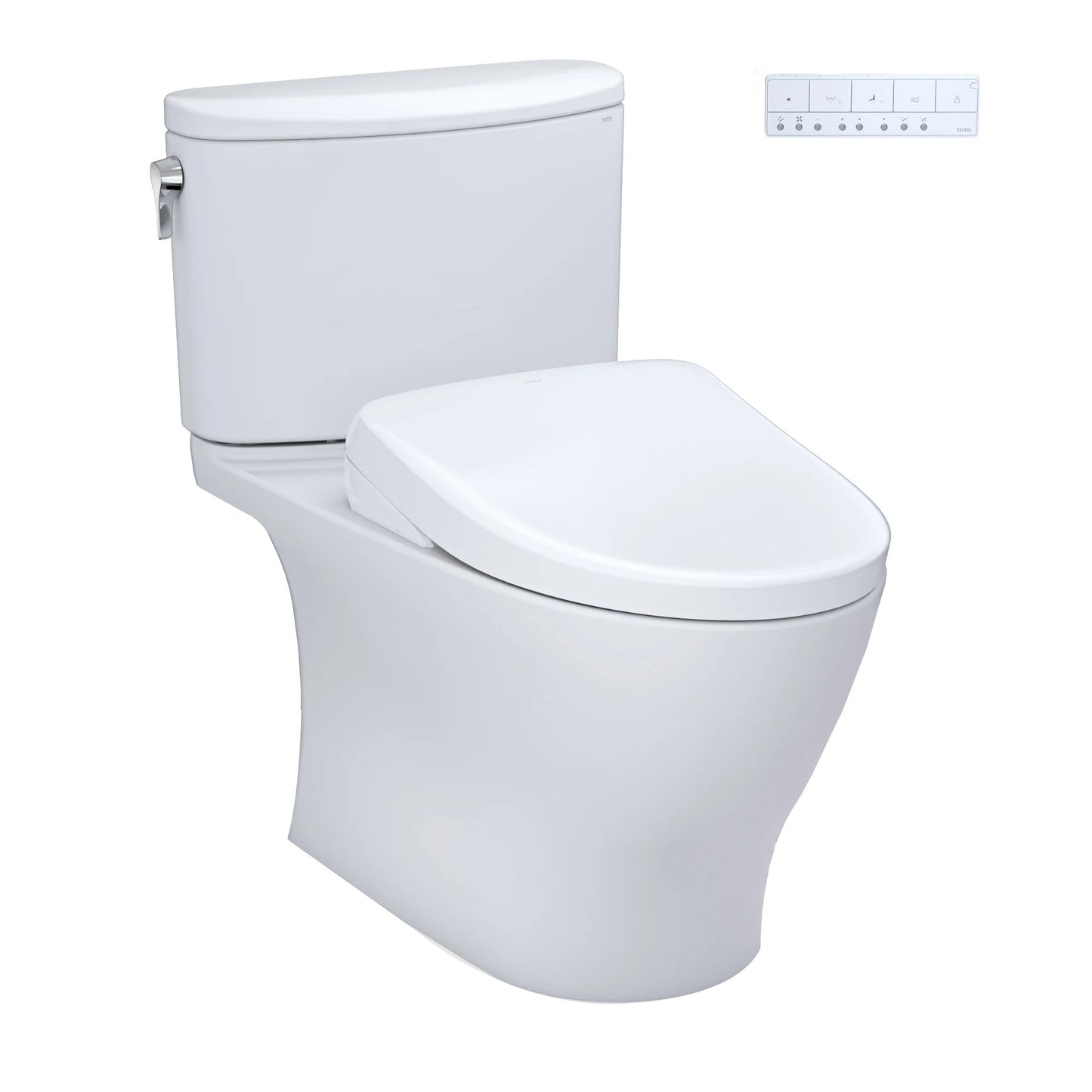 TOTO WASHLET+ Nexus 1G Two-Piece Elongated 1.0 GPF Toilet with S7 Contemporary Bidet Seat, Cotton White - MW4424726CUFG#01, MW4424726CUFGA#01