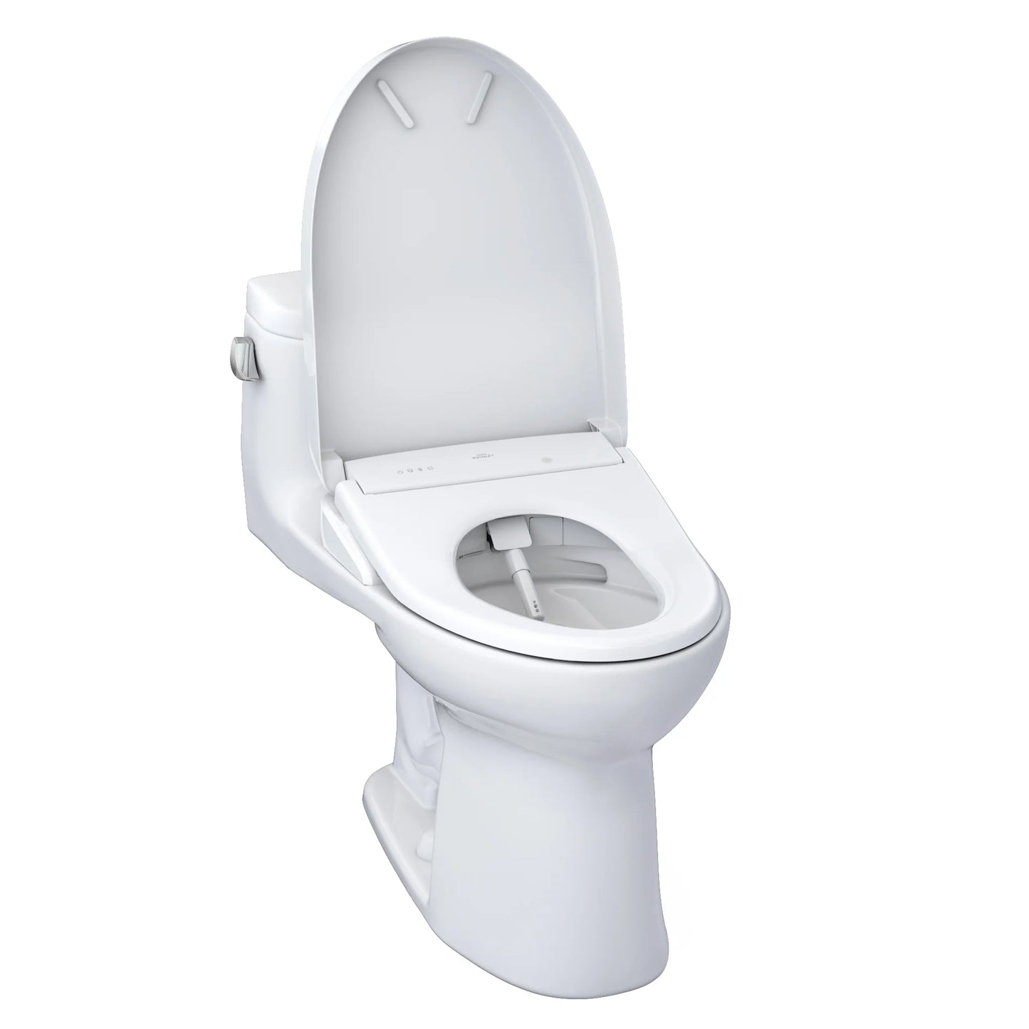 TOTO WASHLET+ Supreme II One-Piece Elongated 1.28 GPF Toilet and WASHLET+ S7 Contemporary Bidet Seat, Cotton White - MW6344726CEFG#01