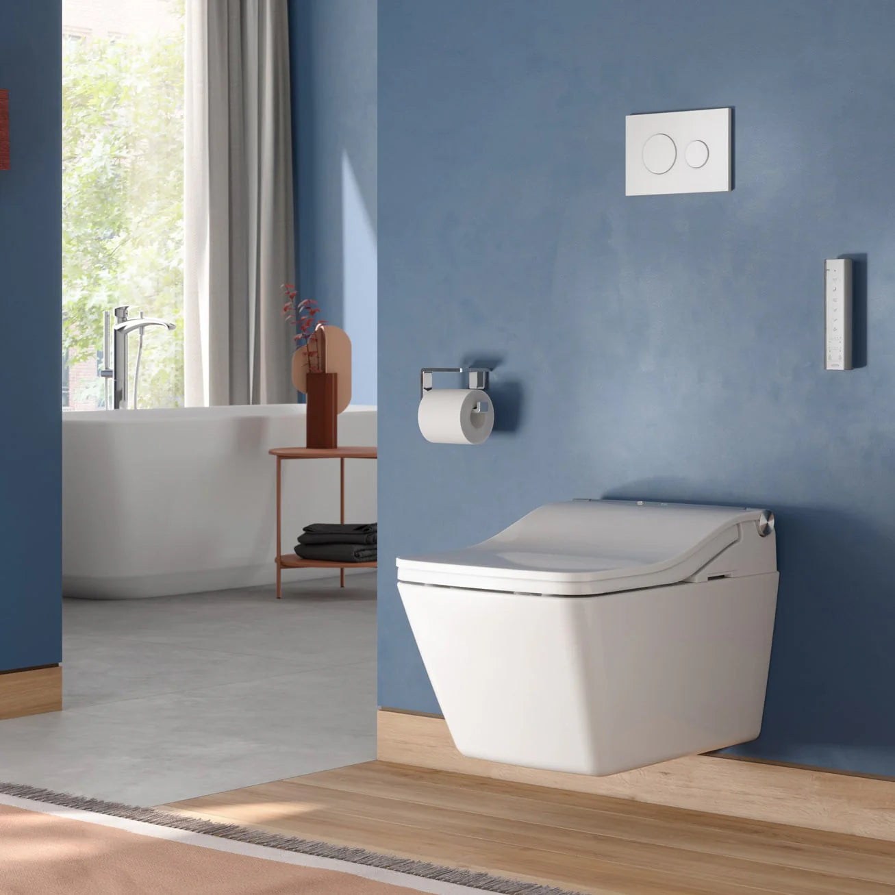 TOTO SP Washlet+ SW Wall Hung Toilet 1.28 Gpf & 0.9 Gpf - CWT4494549CMFGA#MS