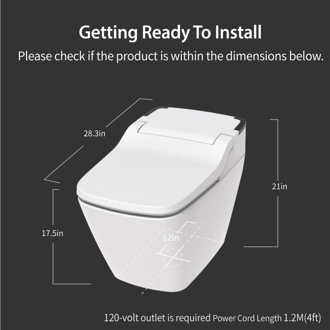 VOVO TCB-090S Integrated Smart Bidet Toilet