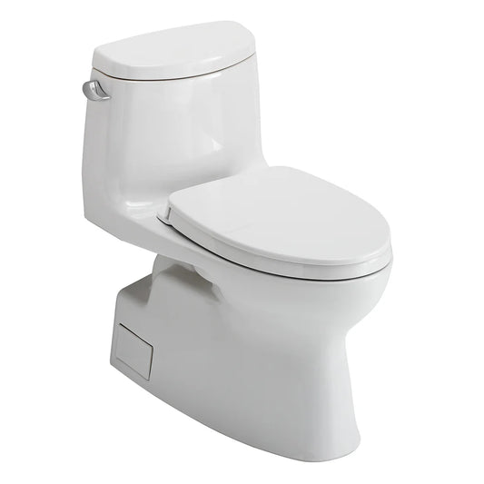 TOTO Carlyle II One-Piece Elongated 1.28 Gpf Skirted Toilet - Cotton White - Washlet+ Ready