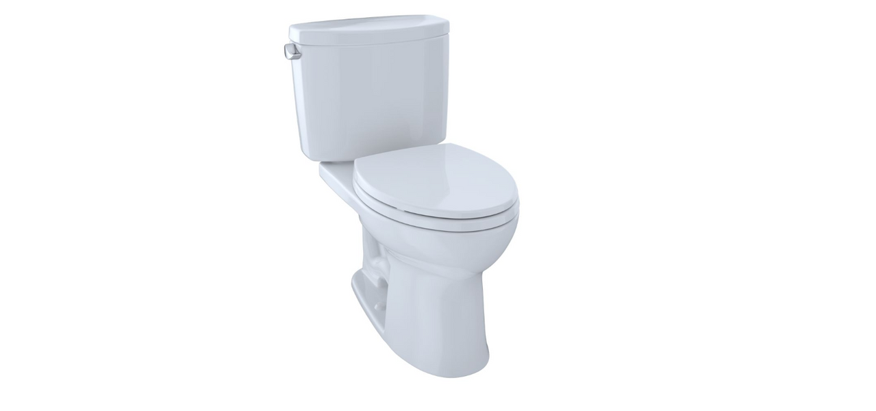 Toto Drake II Two-Piece Toilet, 1.28 Gpf, Elongated Bowl - Universal Height