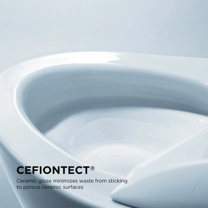 TOTO Carlyle II One-Piece Elongated 1.28 Gpf Skirted Toilet - Cotton White - Washlet+ Ready