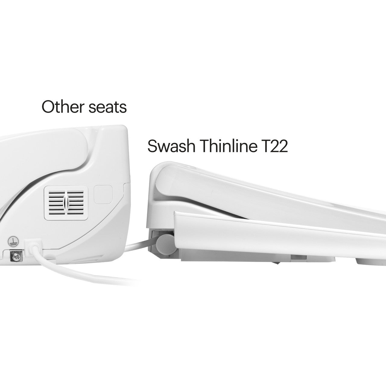 Brondell Swash Thinline T22 Luxury Bidet Seat - Side Arm Control