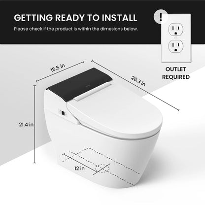 VOVO TCB-8100B Integrated Smart Bidet Toilet