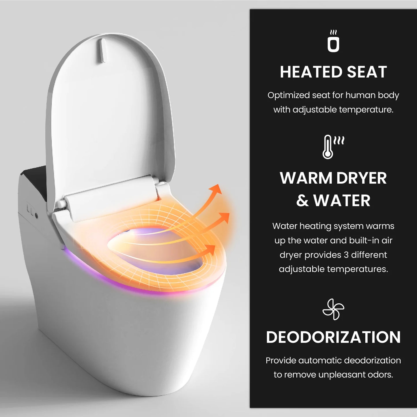 VOVO TCB-8100B Integrated Smart Bidet Toilet