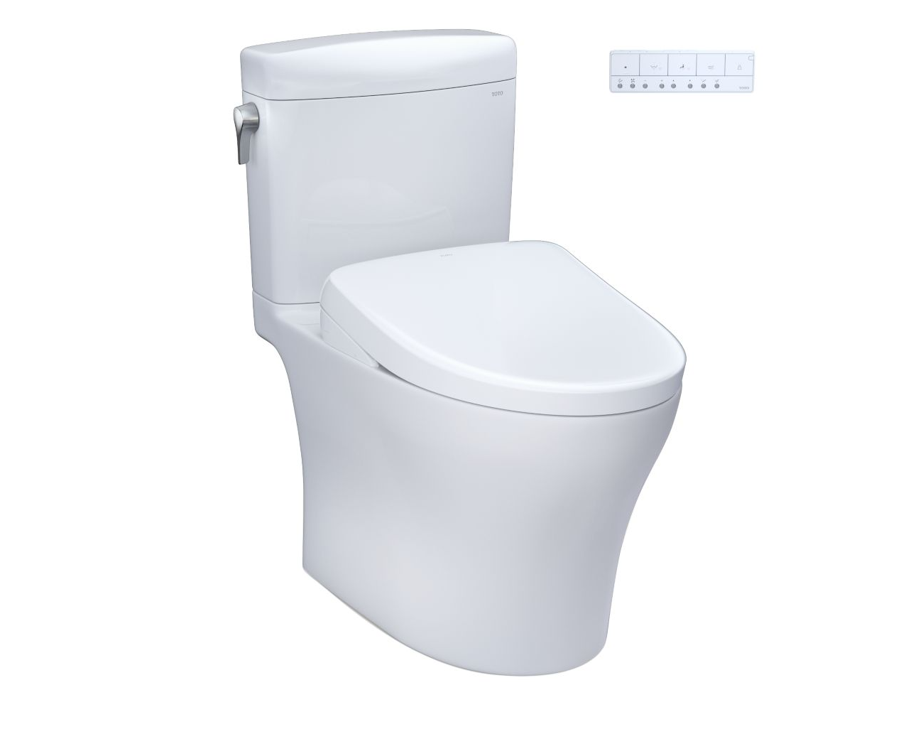 Toto Aquia IV Cube - Washlet®+ S7/S7A - Two-Piece Toilet - 1.28 & .9 Gpf - Universal Height