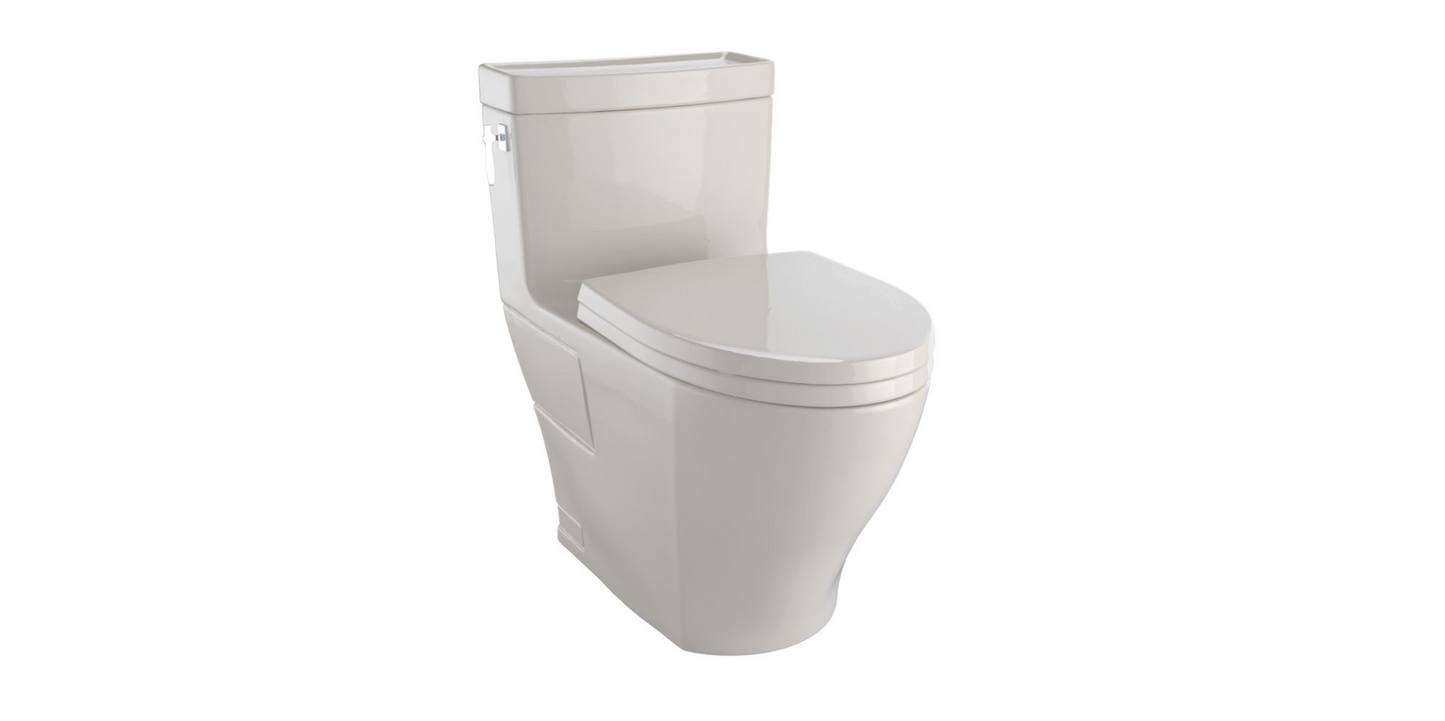 Toto Aimes One-Piece Toilet, 1.28 Gpf, Elongated Bowl - Washlet+ Connection - Universal Height
