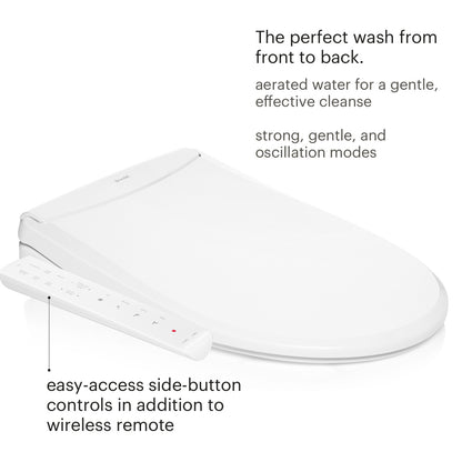 Brondell Swash Thinline T22 Luxury Bidet Seat - Side Arm Control
