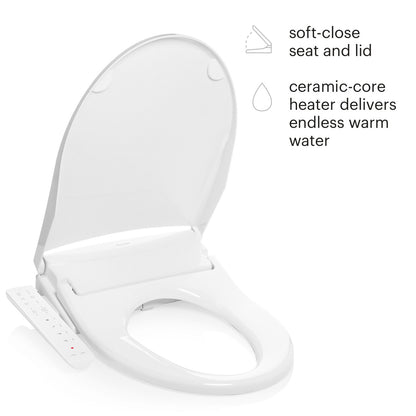 Brondell Swash Thinline T22 Luxury Bidet Seat - Side Arm Control