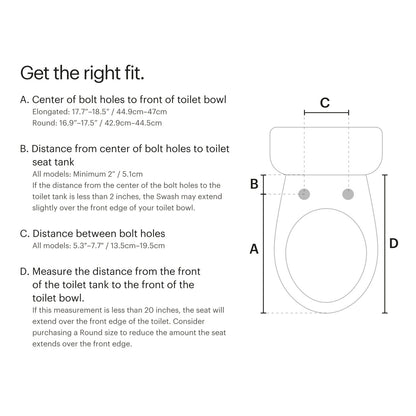 Brondell Swash Thinline T44 Luxury Bidet Seat - Remote Controlled