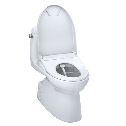 TOTO WASHLET+ Carlyle II 1G One-Piece Elongated 1.0 GPF Toilet and WASHLET+ S7A Contemporary Bidet Seat, Cotton White - MW6144736CUFG#01, MW6144736CUFGA#01