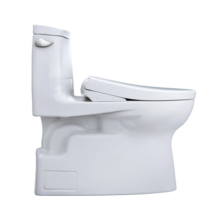 TOTO WASHLET+ Carlyle II 1G One-Piece Elongated 1.0 GPF Toilet and WASHLET+ S7A Contemporary Bidet Seat, Cotton White - MW6144736CUFG#01, MW6144736CUFGA#01