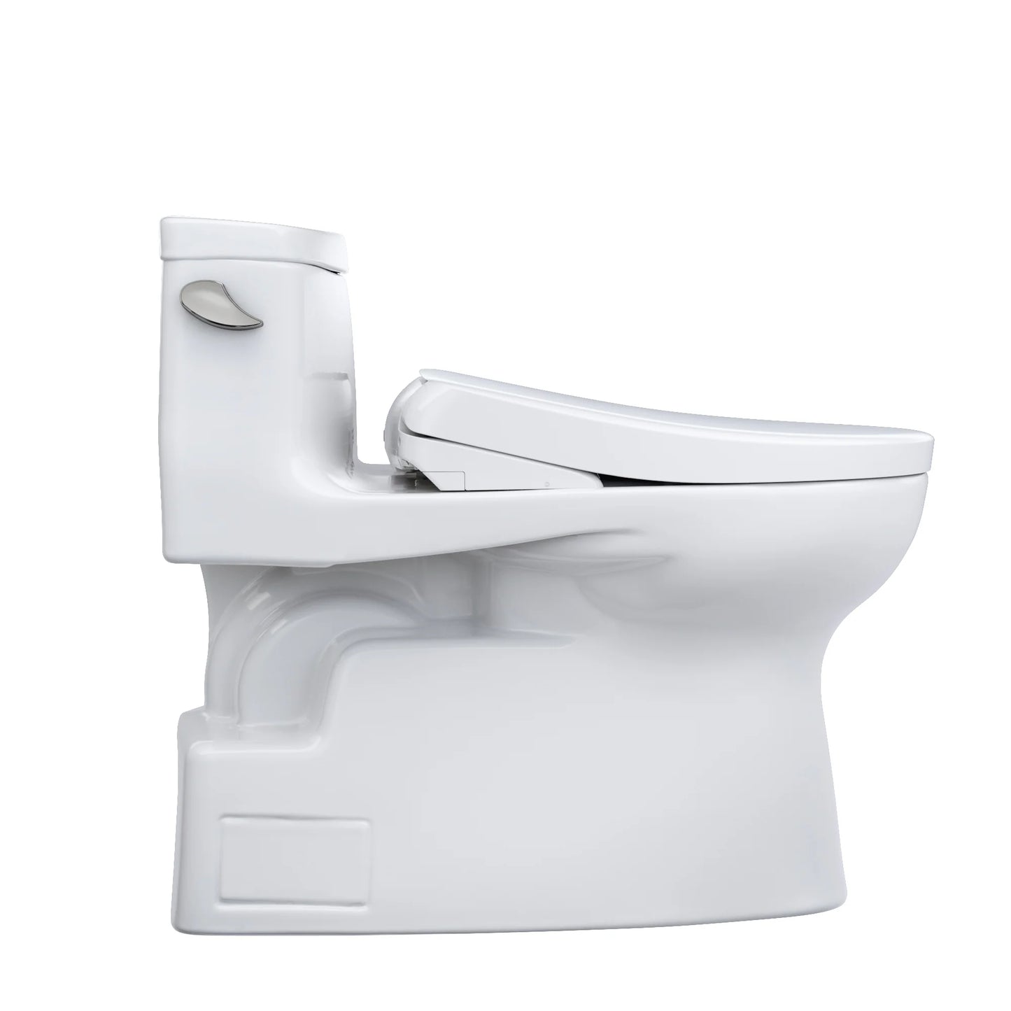 TOTO WASHLET+ Carolina II One-Piece Elongated 1.28 GPF Toilet and WASHLET+ S7A Contemporary Bidet Seat, Cotton White - MW6444736CEFG#01