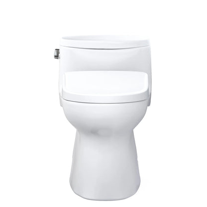 TOTO WASHLET+ Carolina II One-Piece Elongated 1.28 GPF Toilet and WASHLET+ S7A Contemporary Bidet Seat, Cotton White - MW6444736CEFG#01