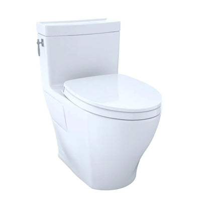 TOTO Aimes One-Piece Elongated 1.28 Gpf Skirted Toilet - Cotton White - Washlet+ Ready