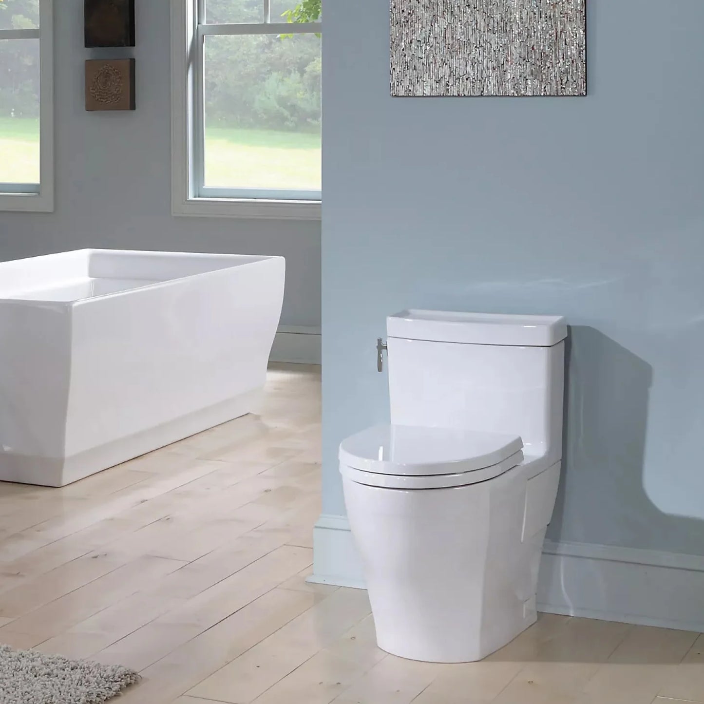 TOTO Aimes One-Piece Elongated 1.28 Gpf Skirted Toilet - Cotton White - Washlet+ Ready
