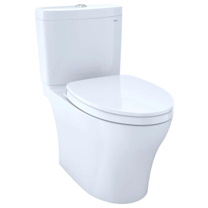 TOTO Aquia IV Two-Piece Elongated 1.28 & .9 Gpf Skirted Toilet - Cotton White - Washlet+ Ready