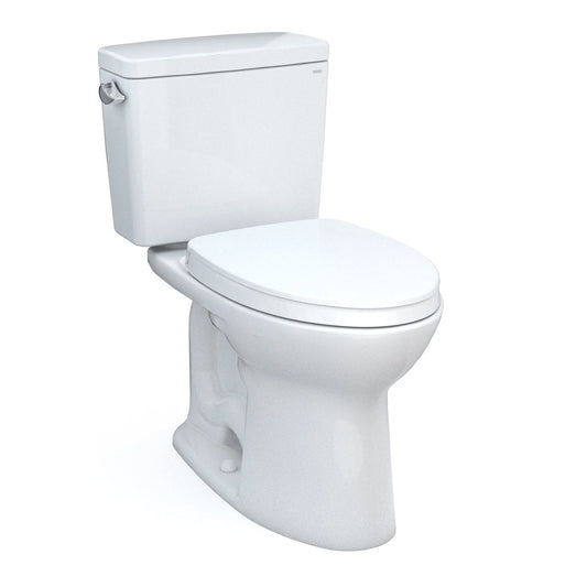 TOTO Drake Two-Piece Elongated 1.28 Gpf Toilet - Cotton White - Washlet+ Ready