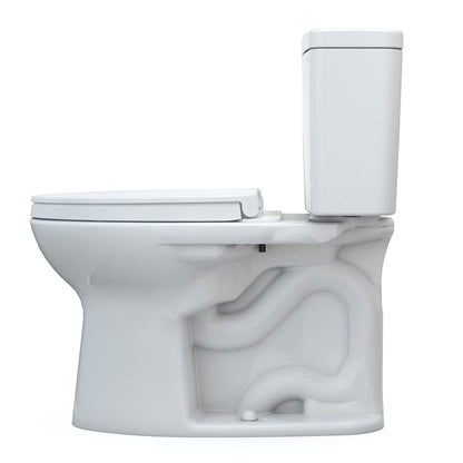TOTO Drake Two-Piece Elongated 1.28 Gpf Toilet - Cotton White - Washlet+ Ready