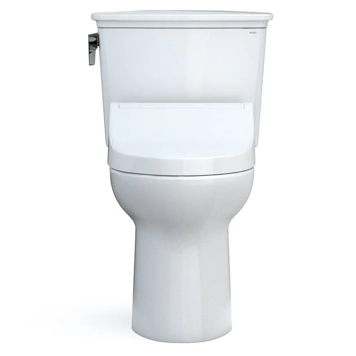 TOTO MW7863084CEFG#01 Drake Transitional Washlet+ 1.28 GPF Elongated Two-Piece Toilet with Washlet C5 Bidet Seat