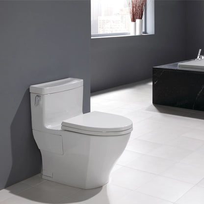 TOTO Legato One-Piece Elongated 1.28 Gpf Skirted Toilet - Cotton White - Washlet+ Ready