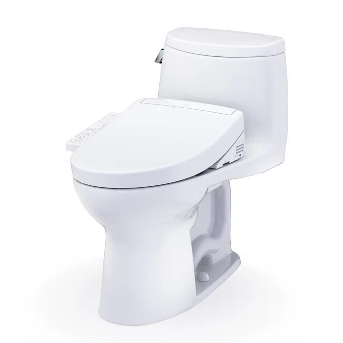 TOTO UltraMax II One-Piece Elongated Universal Height Toilet with Washlet+ S2 or S5 Bidet Seat MW6043346CEFG#01, MW6043446CEFG#01