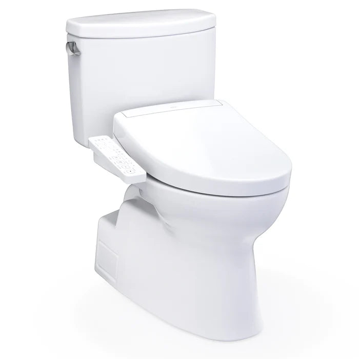 TOTO Vespin II Elongated Universal Height Toilet with Washlet+ S2 or S5 Bidet Seat MW4743346CEFG#01, MW4743446CEFG#01